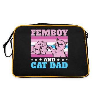 Drôle de cadeau Femboy - Sac Retro - noir/or - Dos
