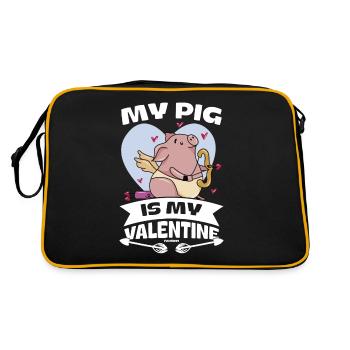 Cochon Cochon PorcLet Semer Des Cochons Cadeau - Sac Retro - noir/or - Dos