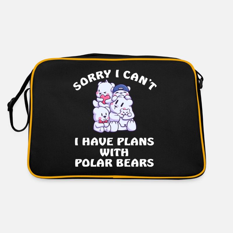 Sorry I Can't I Have Plans With Polar Bears Retro Tasche