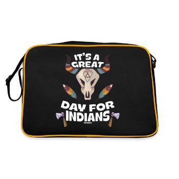 C’est un grand jour pour les Amérindiens - Sac Retro - noir/or - Dos