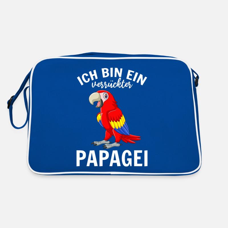 Ich bin ein verrückter Papagei Lustiger Retro Tasche