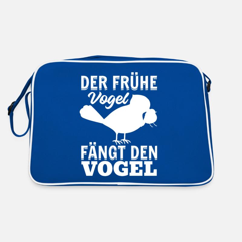 Der Frühe Vogel Fängt Den Vogel Retro Tasche