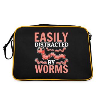 Compost Worm Farmer Worm Lover - Lumière de - Sac Retro - noir/or - Dos