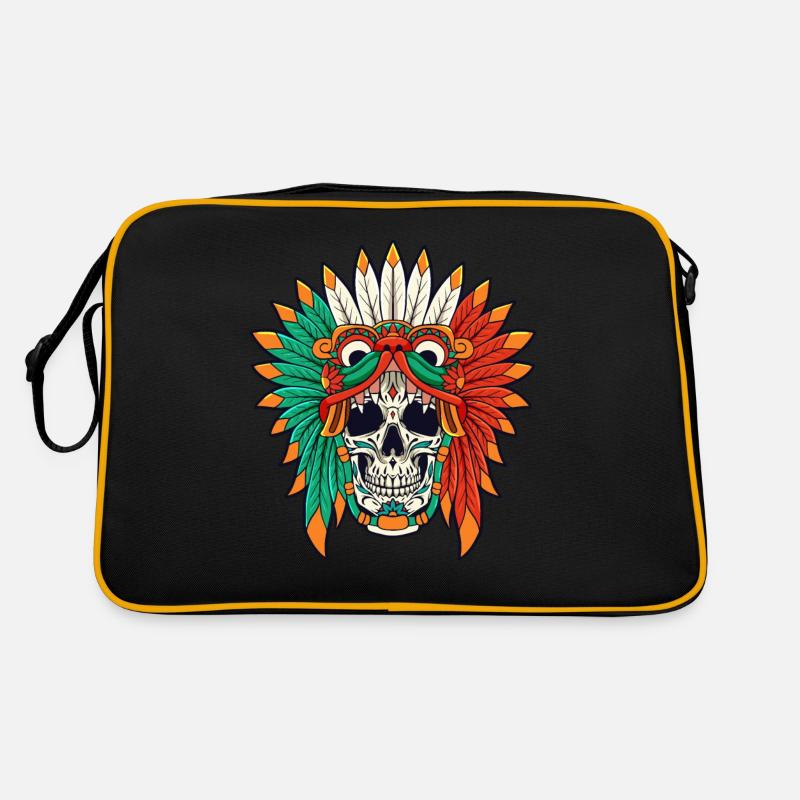 Quetzalcoatl Skull Goth Aztec Feathered Serpent Retro Bag