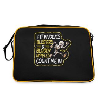 Les ampoules et les mamelons sanglants comptent pour moi dans Funny Runner - Sac Retro - noir/or - Dos