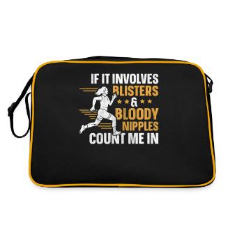 Les ampoules et les mamelons sanglants comptent pour moi dans Funny Runner - Sac Retro - noir/or - Dos