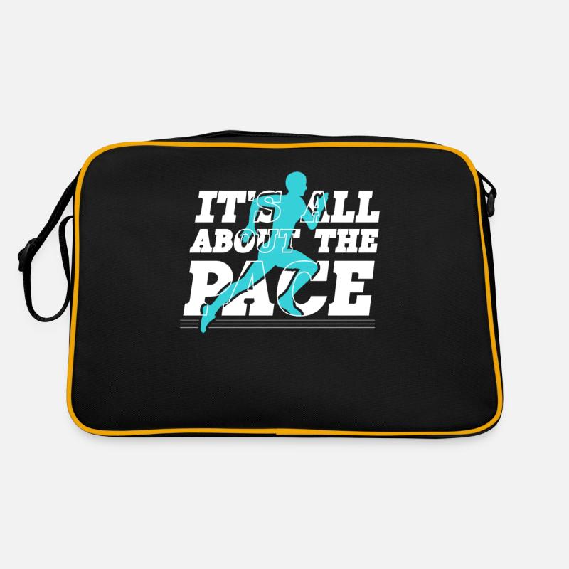 It's All About The Pace Marathon Läufer Retro Tasche