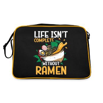 La vie n’est pas complète sans ramen | Ramen - Sac Retro - noir/or - Dos