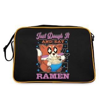 Simply knead and eat ramen | Ramen Lover - Retro Bag - black/gold - Back