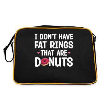 Je n’ai pas de gros anneaux | Donut Lover Tshirt - Sac Retro - noir/or - Dos