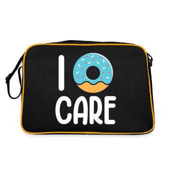 I Donut Care | Donut Lover Tshirt | Drôle de beignet - Sac Retro - noir/or - Dos