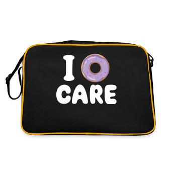 I Donut Care | T-shirt amateur de beignets | Amusement - Sac Retro - noir/or - Dos
