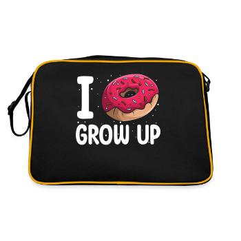 Je ne grandis | Donut Lover Tshirt | Drôle - Sac Retro - noir/or - Dos