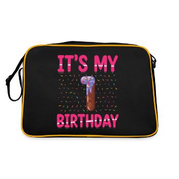 It's My 1st Birthday | Sprinkles Theme | - Retro Bag - black/gold - Back