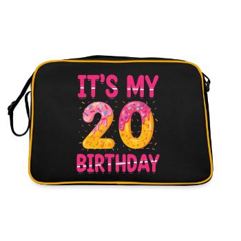 C’est mon 20e anniversaire | Saupoudrer des | à thème - Sac Retro - noir/or - Dos