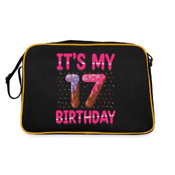 C’est mon 17e anniversaire | Saupoudrer des | à thème - Sac Retro - noir/or - Dos
