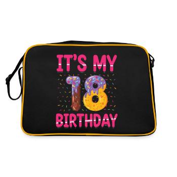 C’est mon 18e anniversaire | Saupoudrer des | à thème - Sac Retro - noir/or - Dos