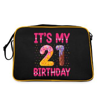 It's My 21st Birthday | Sprinkles Theme | - Retro Bag - black/gold - Back