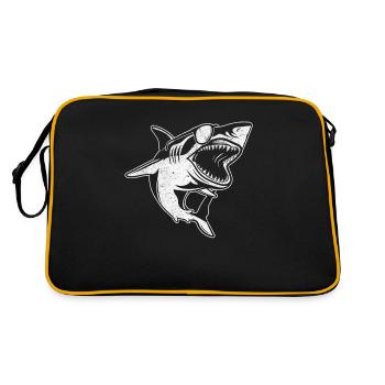 Requin Grand requin blanc - Sac Retro - noir/or - Dos