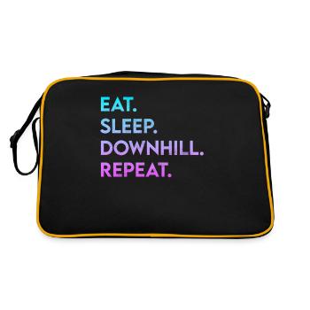 eat sleep downhill repeat - Retro Bag - black/gold - Back