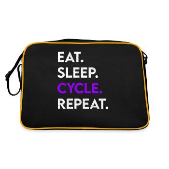 manger le cycle de sommeil répéter - Sac Retro - noir/or - Dos