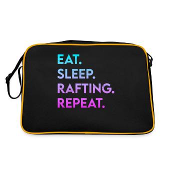 eat sleep rafting repeat - Retro Bag - black/gold - Back