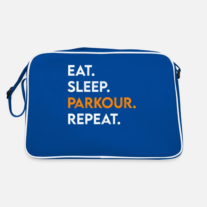 eat sleep parkour repeat Retro Bag