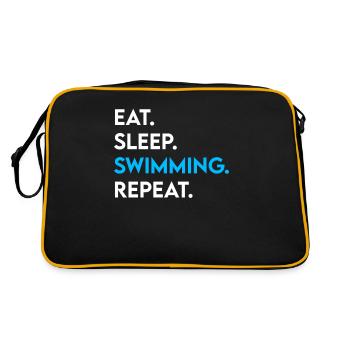 manger dormir nager répéter - Sac Retro - noir/or - Dos