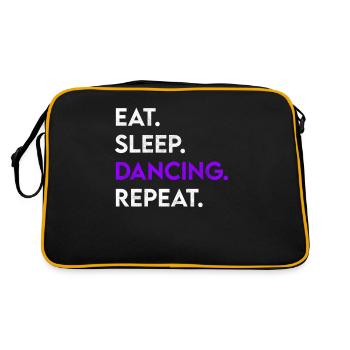 eat sleep dancing repeat - Retro Tasche - Schwarz/Gold - Hinten