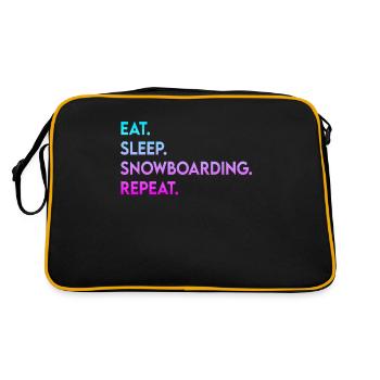 manger dormir snowboard répéter - Sac Retro - noir/or - Dos
