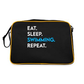 manger dormir nager répéter - Sac Retro - noir/or - Dos