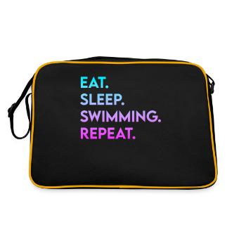 manger dormir nager répéter - Sac Retro - noir/or - Dos