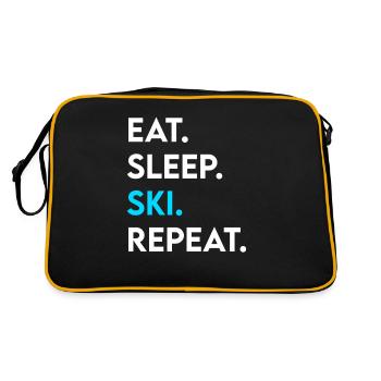 eat sleep ski repeat - Retro Bag - black/gold - Back