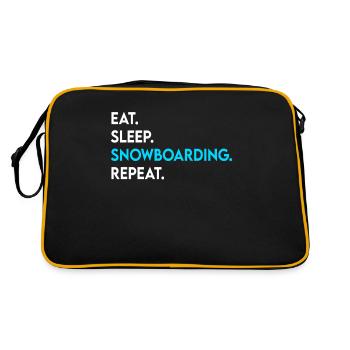 manger dormir snowboard répéter - Sac Retro - noir/or - Dos