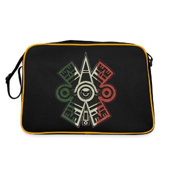 Ollin Xolotl Symbole aztèque Maya Inca Toltec - Sac Retro - noir/or - Dos