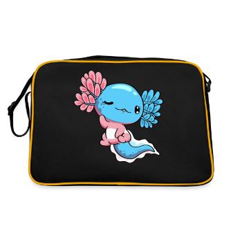 Transgender Pride Transgender Flag Kawaii Axolot - Retro Bag - black/gold - Back