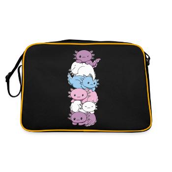 Drapeau intersexe Axolotl Bunch Kawaii - Sac Retro - noir/or - Dos