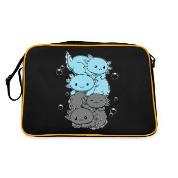 Drapeau autosexuel Axolotl Heap Kawaii - Sac Retro - noir/or - Dos