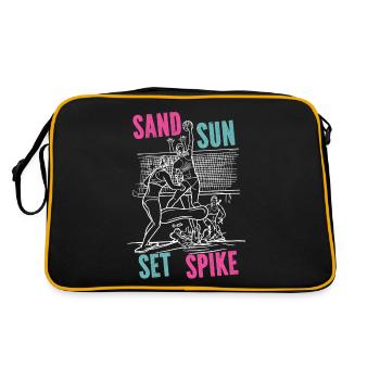 Volleyball Player Team Sand Sun - Retro Bag - black/gold - Back