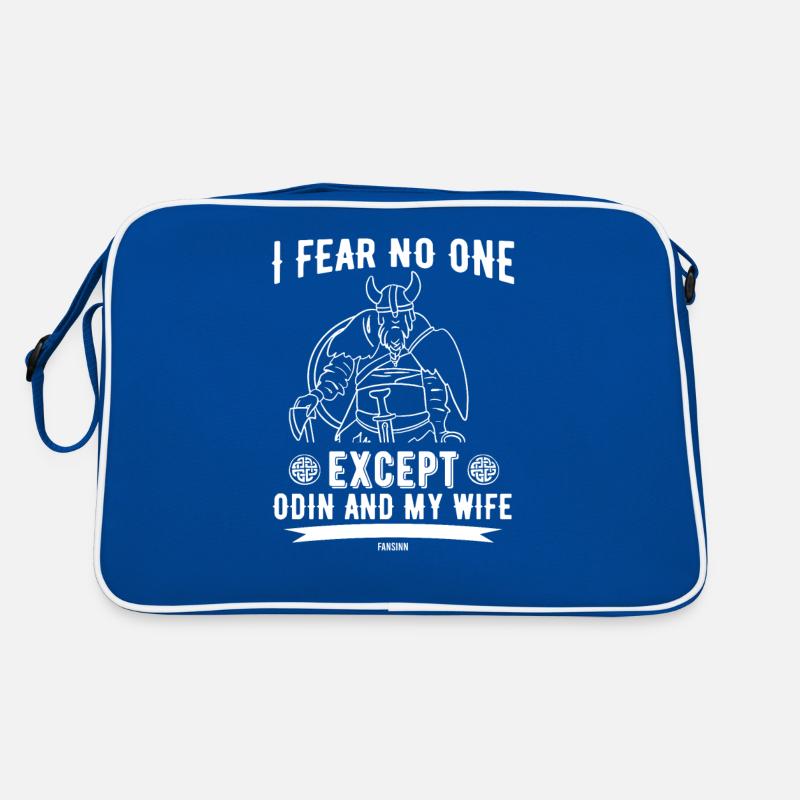 Wikinger Angst Odin und Ehefrau Retro Tasche