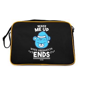 wake me up when hibernation is over - Retro Bag - black/gold - Back