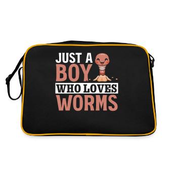 Worm Farmer Boy Compost Worms Je ne suis qu’un - Sac Retro - noir/or - Dos