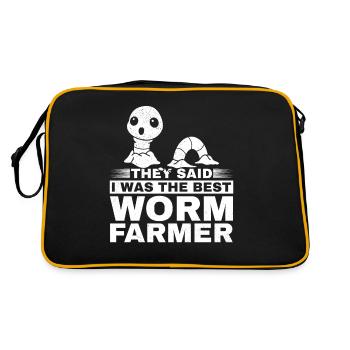 Worm Farm Worm Farming Ils ont dit que j’étais le - Sac Retro - noir/or - Dos
