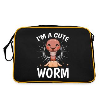 Compost Worm Lovers Sweet Worms Je suis un - Sac Retro - noir/or - Dos