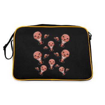 Compost Worms Nice Worm Funny Wur - Retro Bag - black/gold - Back