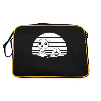 Worm Composting Worm Lover Sunset Worm - Retro Bag - black/gold - Back