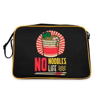 Pas de vie | sans nouilles amateurs de ramen | Japon - Sac Retro - noir/or - Dos