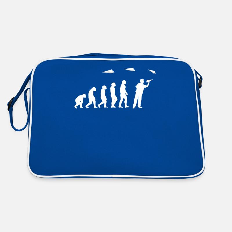 Papier-Flugzeug Piloten Mathe-Lehrer Evolution Retro Tasche