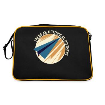 Paper Airplane Pilot Physics Teacher Funny - Retro Bag - black/gold - Back