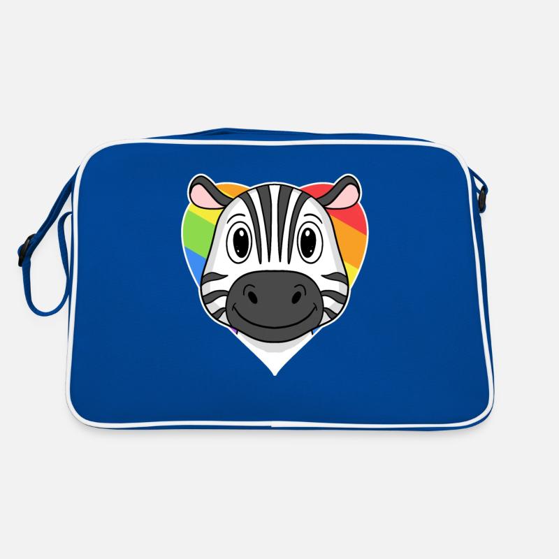 LGBT Tier Zebra Regenbogen Herz Retro Tasche